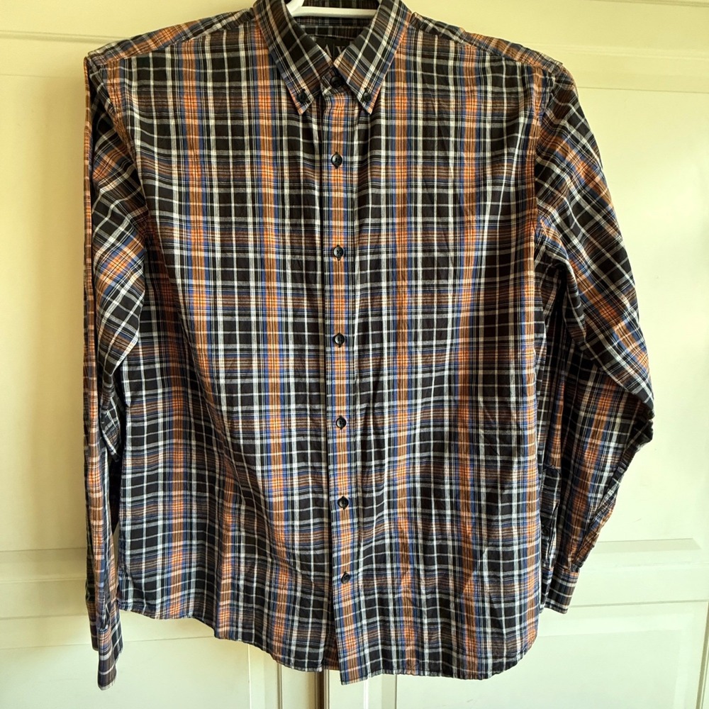 Armani Exchange Men's Plaid Button Down Shirt‎ Long Sleeve Casual Large
